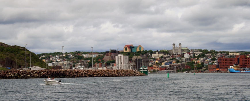 A view of St. John's harbour as we entered the narrows.